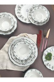 Hermia Terra 24 Juego de cena de porcelana Multicolor